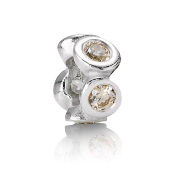 Authentic Pandora Champagne Lights Spacer Charm - Picture 1 of 3